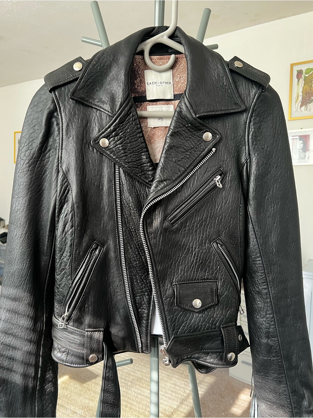 Each x Other Black Leather Moto Jacket - Picture 7 of 9